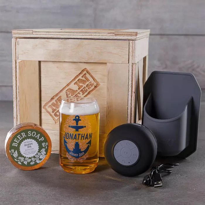 Man Crates Personalized Shower Beer Crate