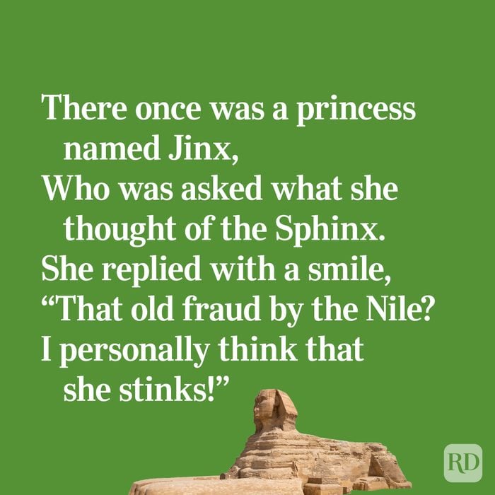 Quirky limerick about the Sphinx
