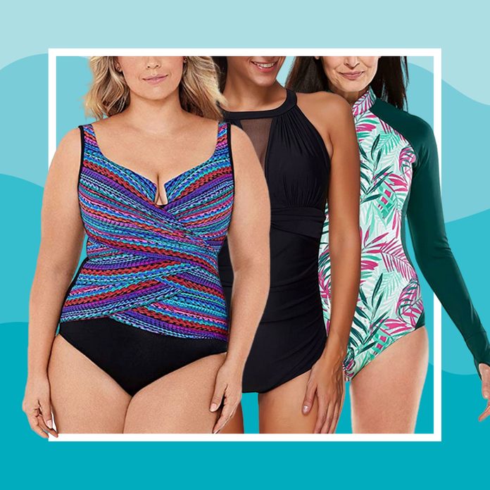 Best Bathing Suits For Every Body Type collage of three women