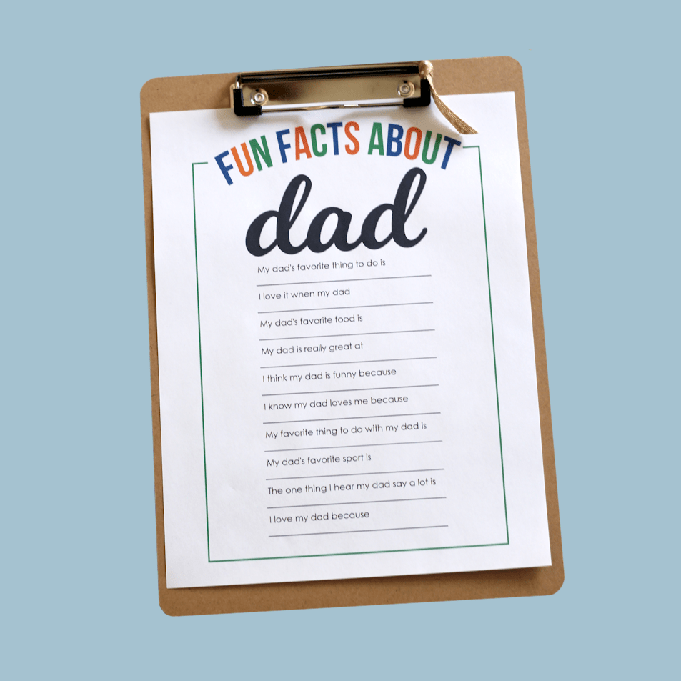 Fun facts about dad for fathers day