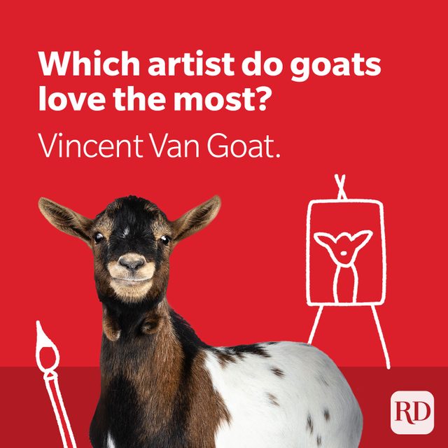 Artist goat with paintbrush and canvas