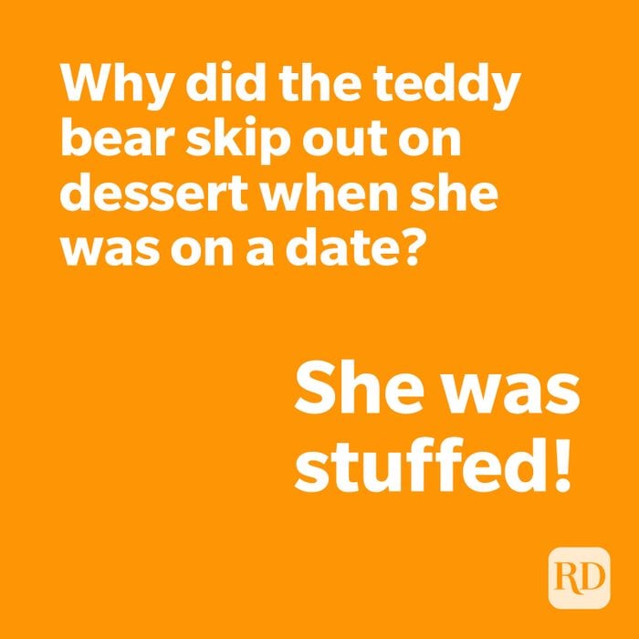 Teddy bear joke on orange