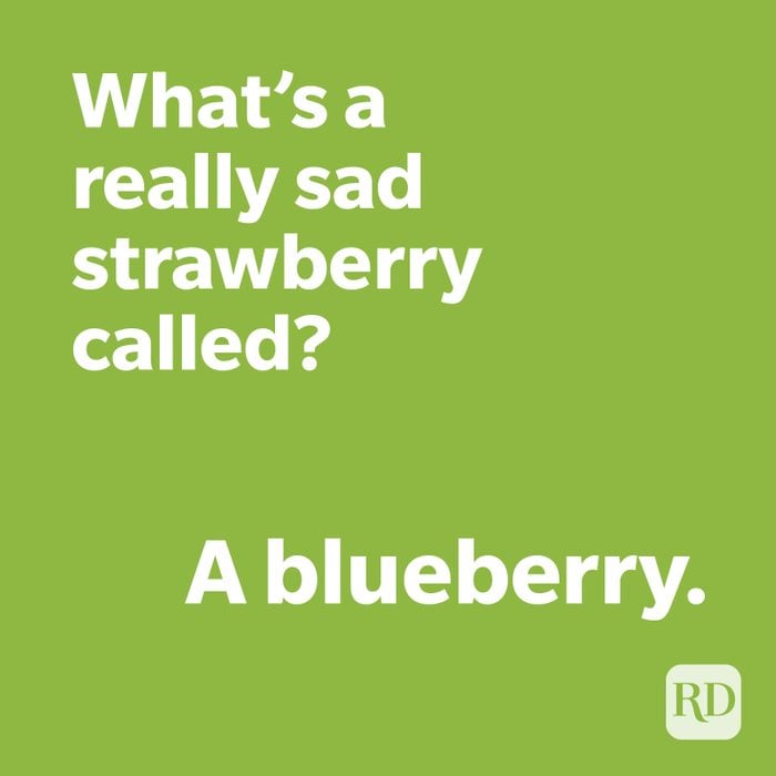 Blueberry joke on green