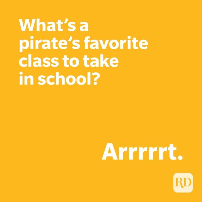 Pirate joke on yellow