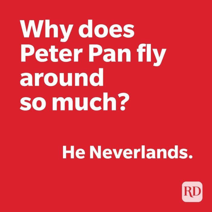 Peter pan joke on red