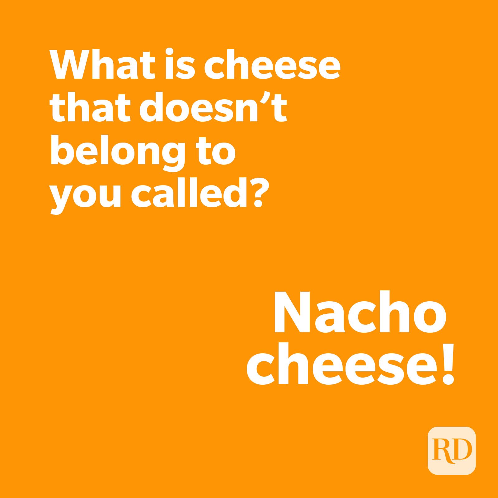 Nacho joke on orange