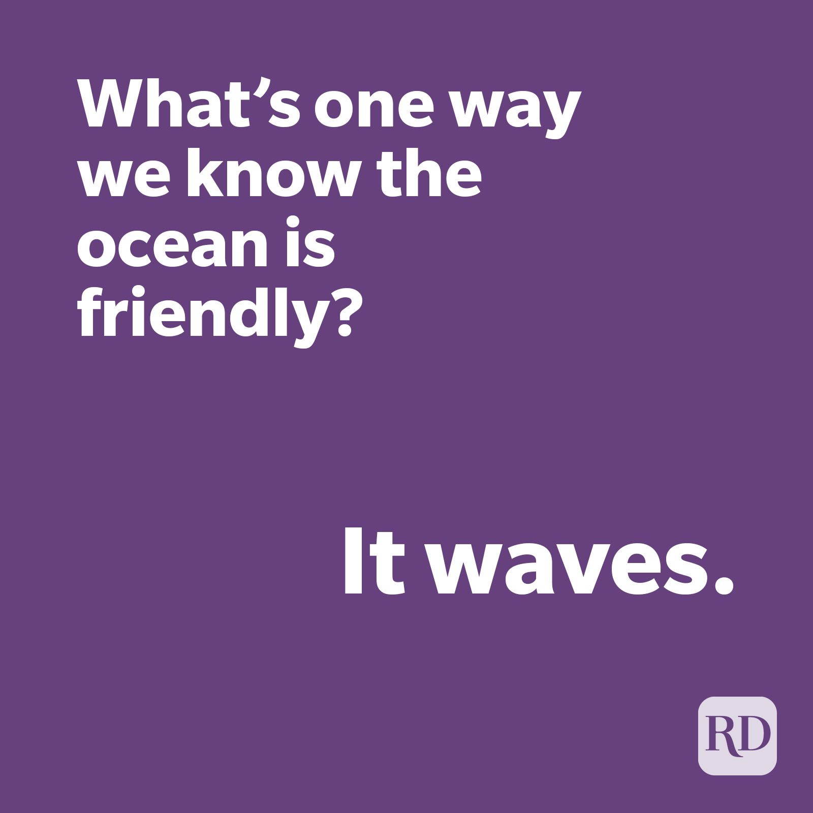 Wave joke on purple