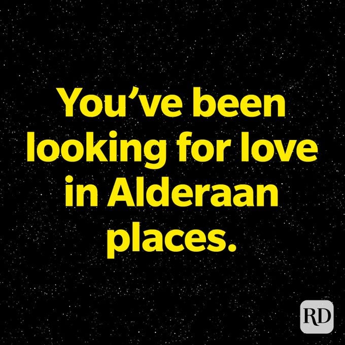 Looking For Love In Alderaan Places star wars pun