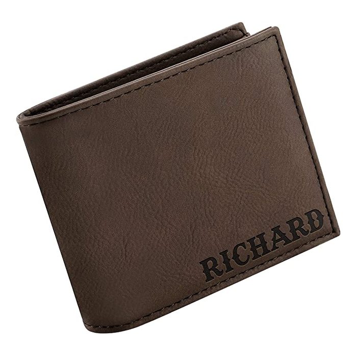 Personalized Leather Wallet Ecomm Via Amazon
