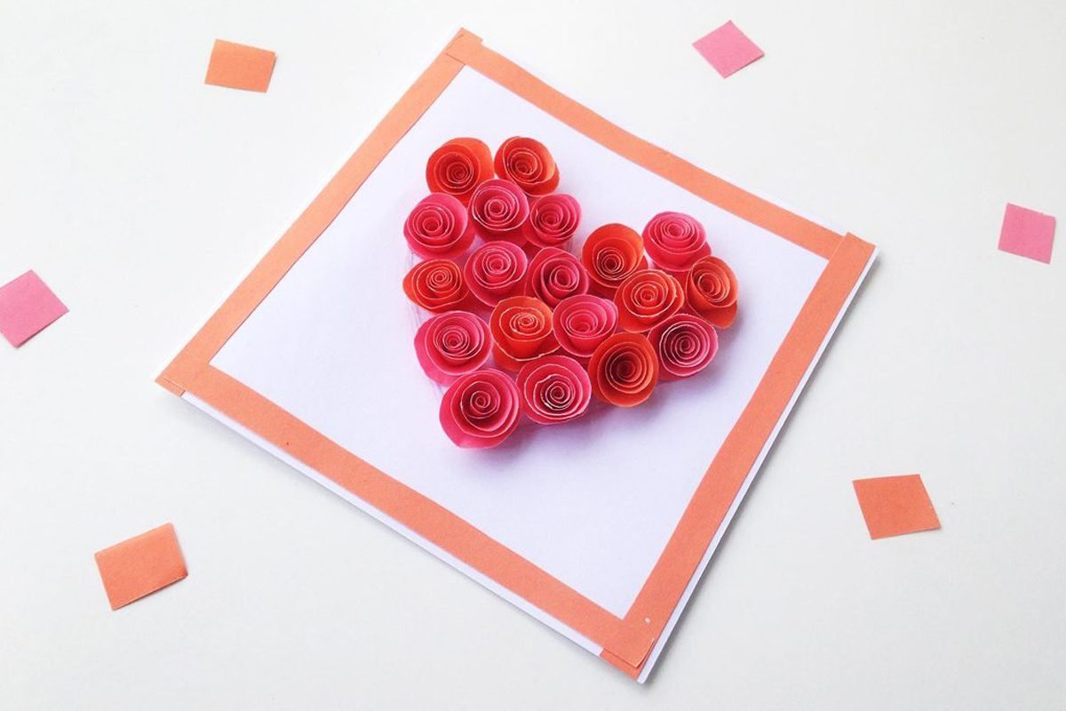 Heart Art & Craft Kit - Very Fun & Easy, Great Gift to send to Mom