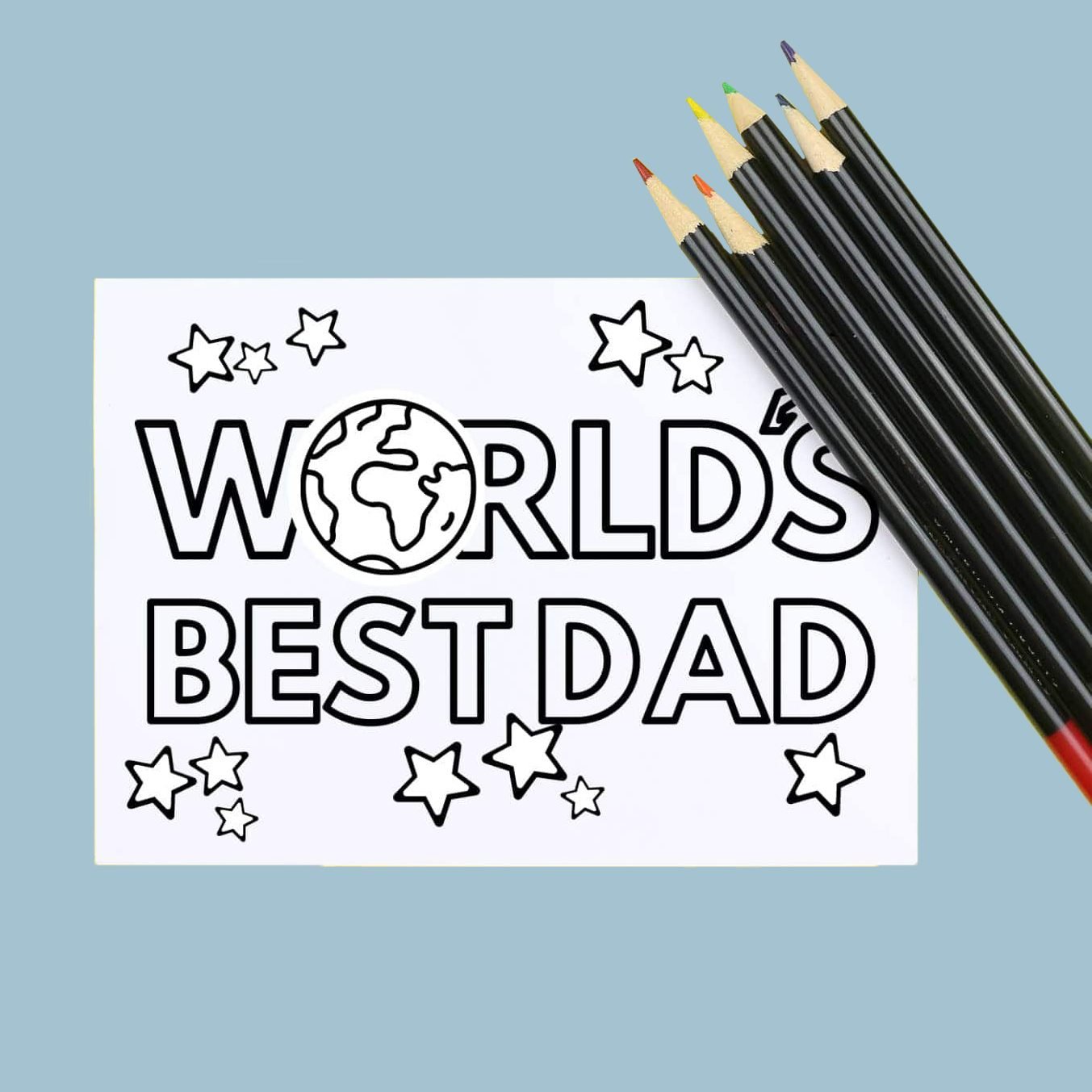 world's best dad printable father's day card