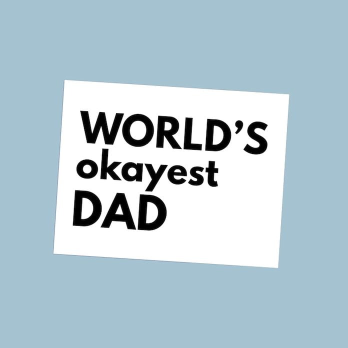 World's Okayest Dad fathers day card