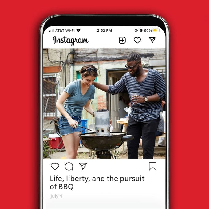 Instagram image of two people grilling