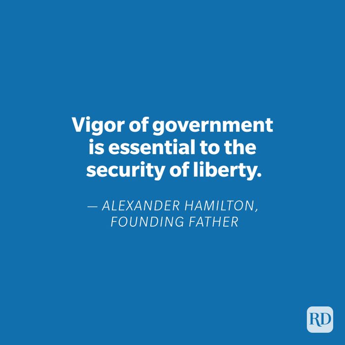 Alexander Hamilton quote on blue
