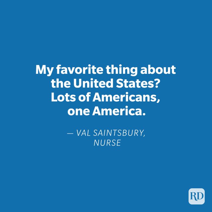 Val Saintsbury quote on blue
