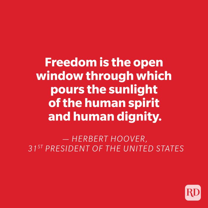 Herbert Hoover quote on red
