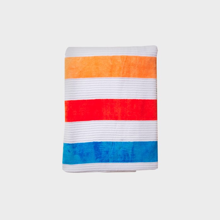 Caro Home Striped Velour Beach Towels
