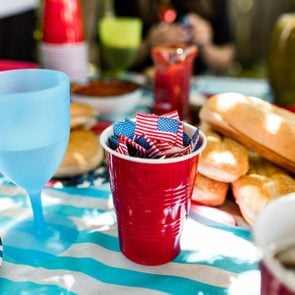 4th of July BBQ table set up