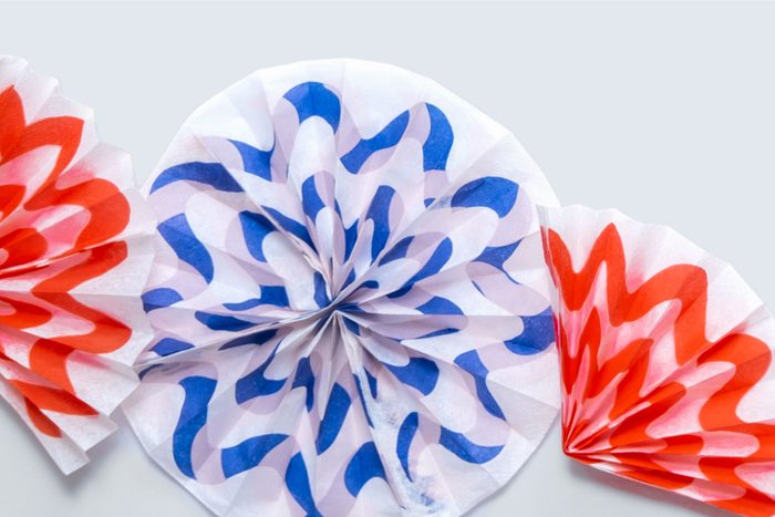 paper fireworks made from tissue paper