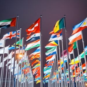 national flags from all over the world