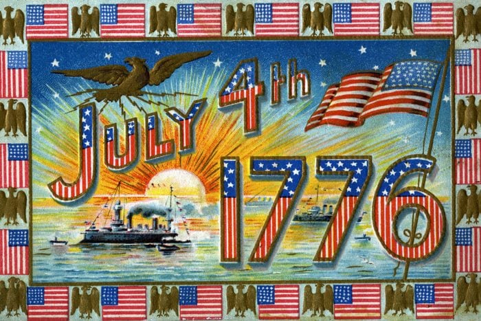 July 4th 1776 Patriotic Vintage Postcard