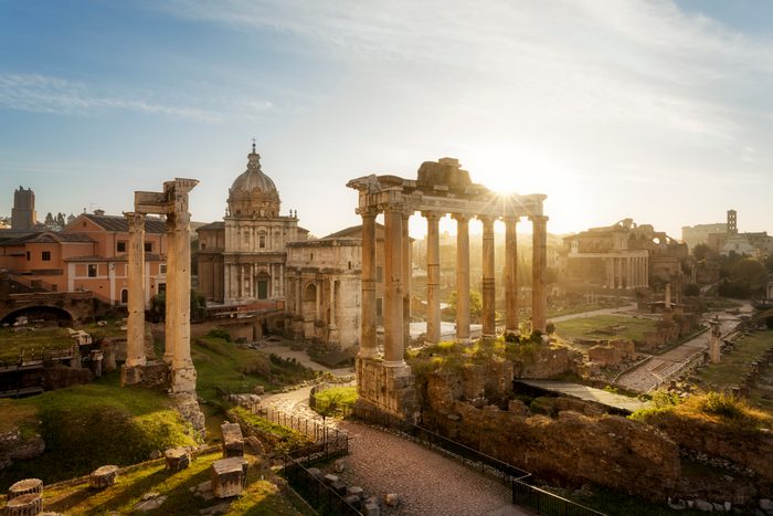 Sunrise on Roman Forum