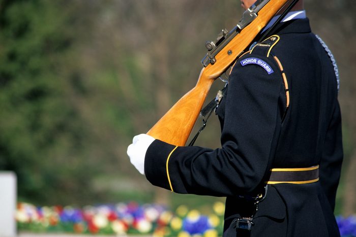 Honor Guard Holding Rifle, Arlington National Ceme
