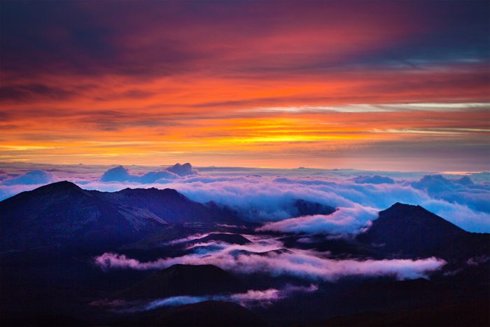 Haleakala National Park Crater Sunrise in Maui Hawaii