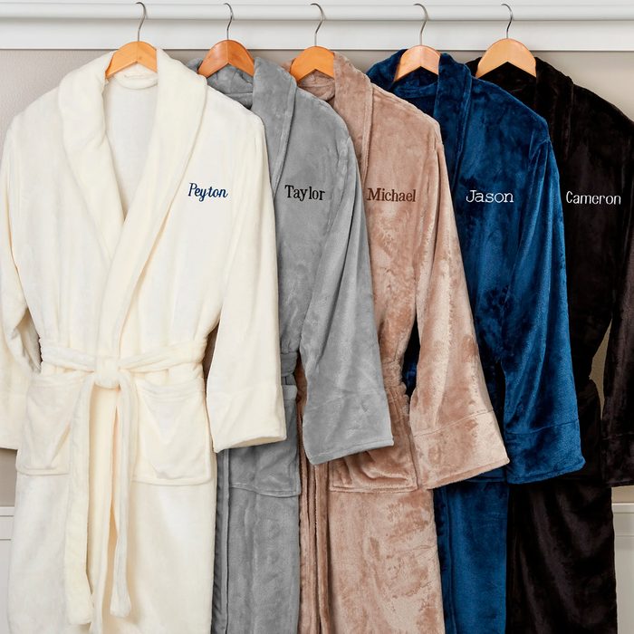 Personalization Mall Just For Him Embroidered Fleece Robe Ecomm Personalizationmall.com