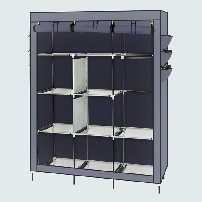 Salonmore 69 Inch Closet Storage Clothes Wardrobe Rack With Shelves