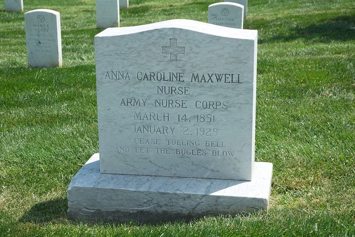 Anna Caroline Maxwell's Grave In Arlington