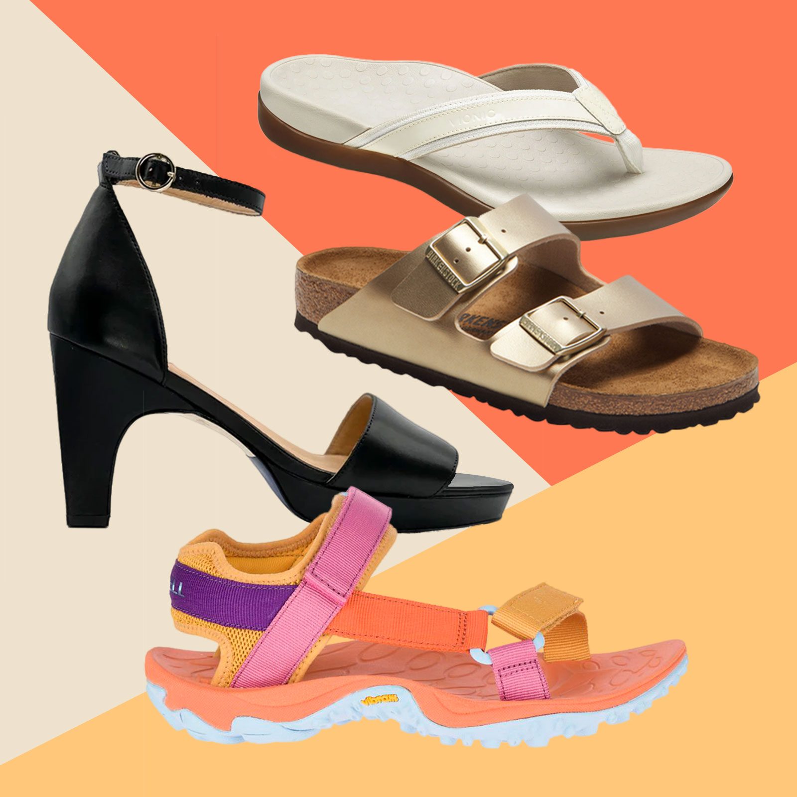 Niceast Womens Sandals Buckle Open Toe Strap Comfortable Cute Flat Sandals Casual Summer Beach Sandals for Women 