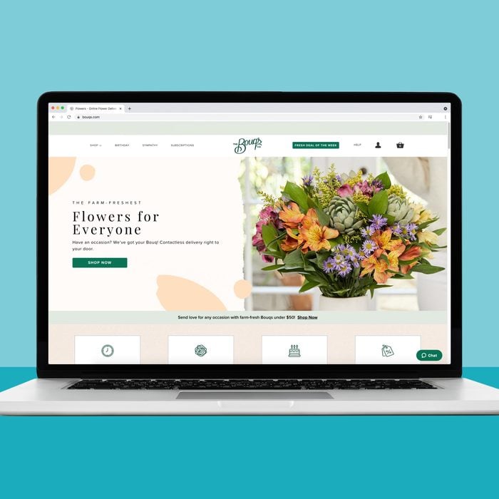 buying flowers online from The Bouqs Co.