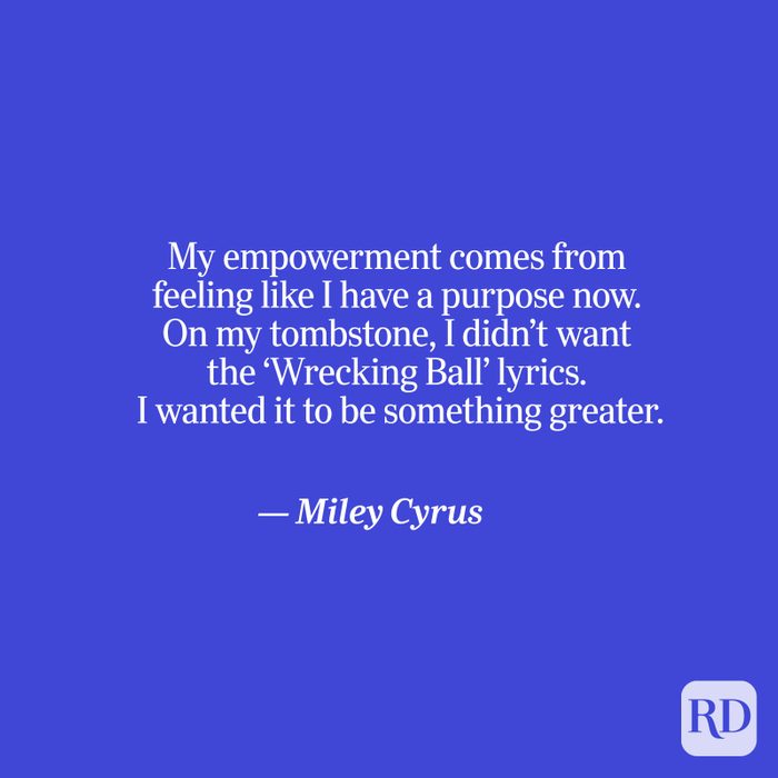 Cyrus quote on blue
