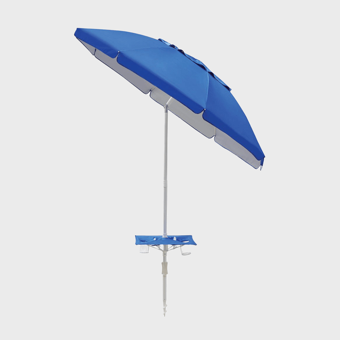 Mainstays 7 Feet Beach Umbrella With Table Ecomm Via Walmart