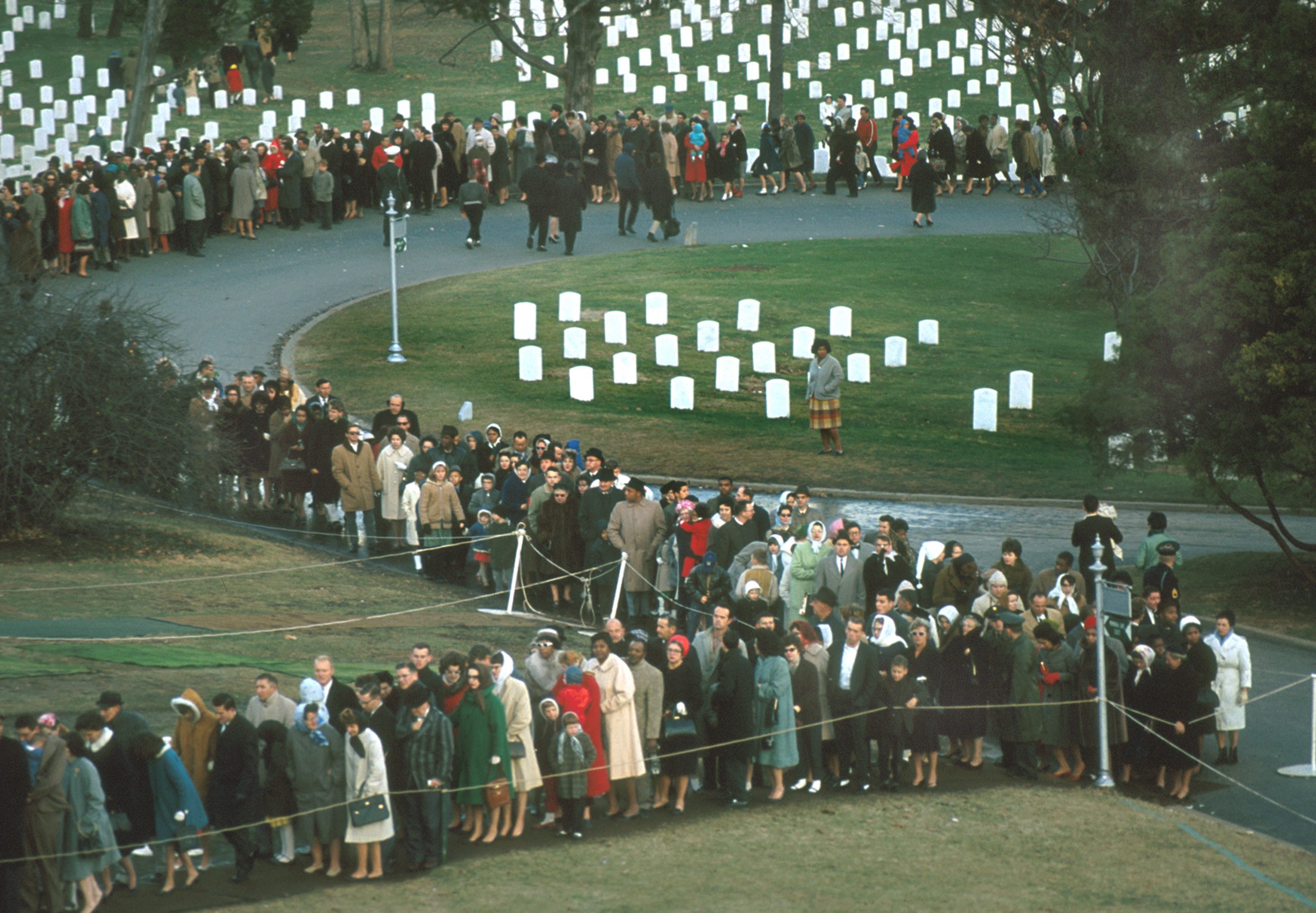 Mourners At JFK's Gravesite
