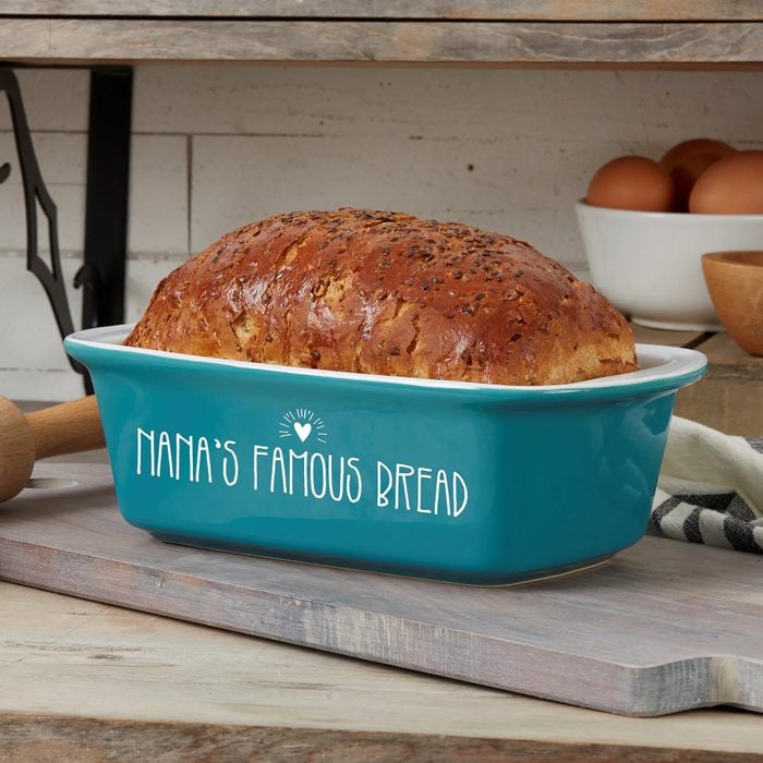 Nanas Famous Bread Personalized Loaf Pan Ecomm Via Personalizationmall.com