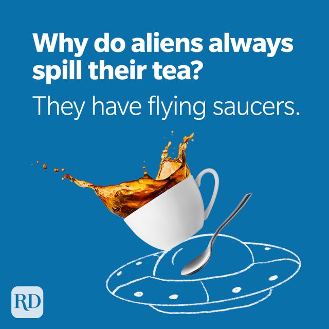 Space Puns Flying Saucers Spill The Tea
