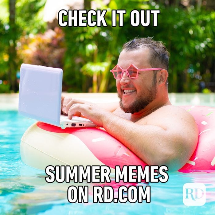 Meme text: Check it out // Summer memes on RD.com
