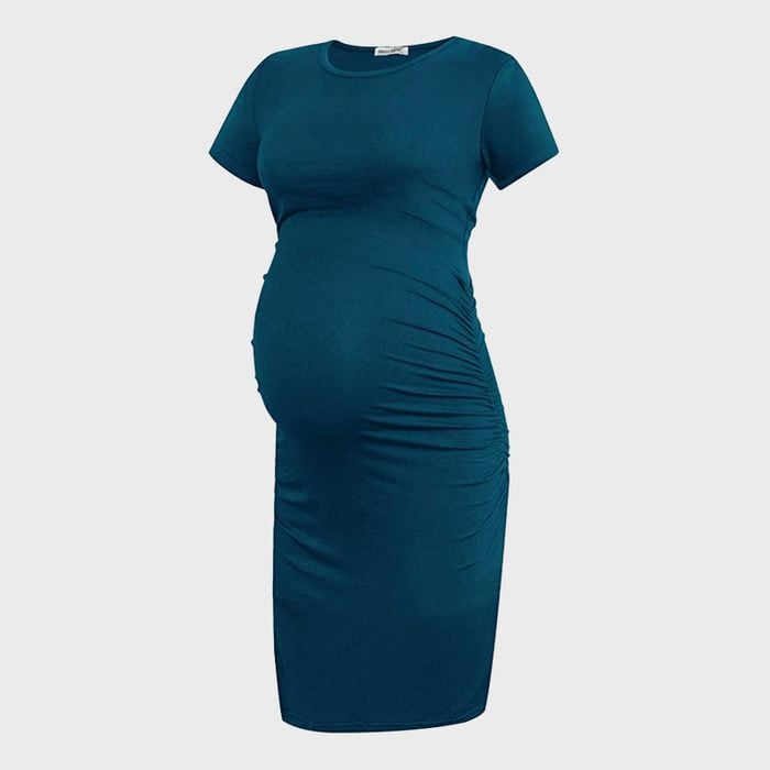 Smallshow Women's Short Sleeve Maternity Dress