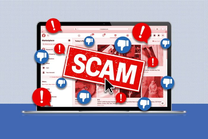 Facebook Marketplace Scams Collage