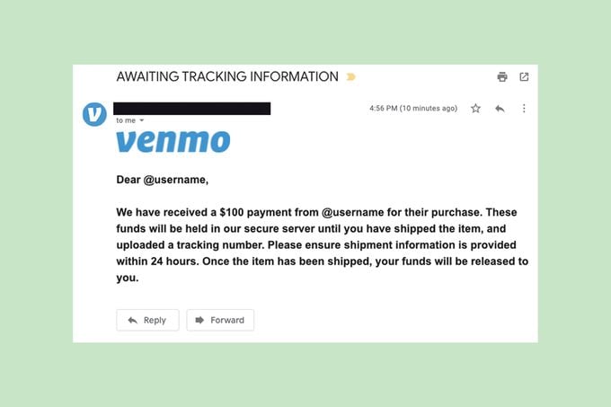 Faking Payment Help.venmo.com