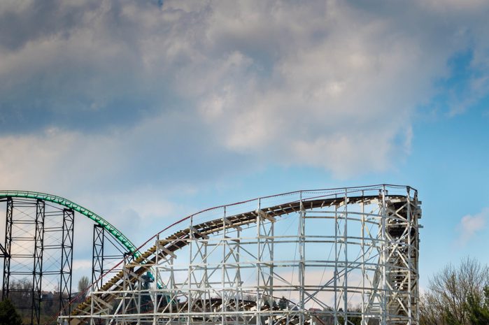 Roller coaster, Kennywood Park outside Pittsburgh, Pennsylvania, USA
