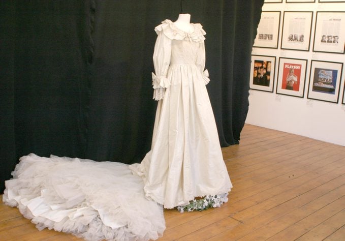 Lady Diana's duplicate wedding dress from her wedding to Prince Charles in 1981 