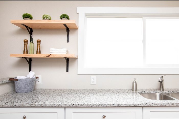 Kitchen With Floating Shelves