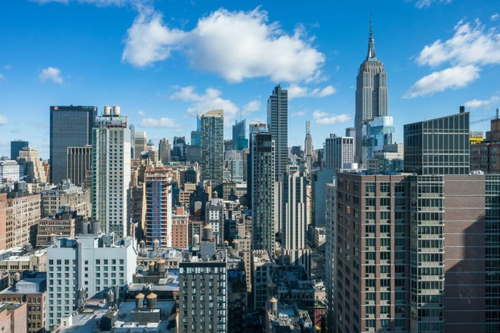 High Angle Midtown Manhattan Skyline - New York