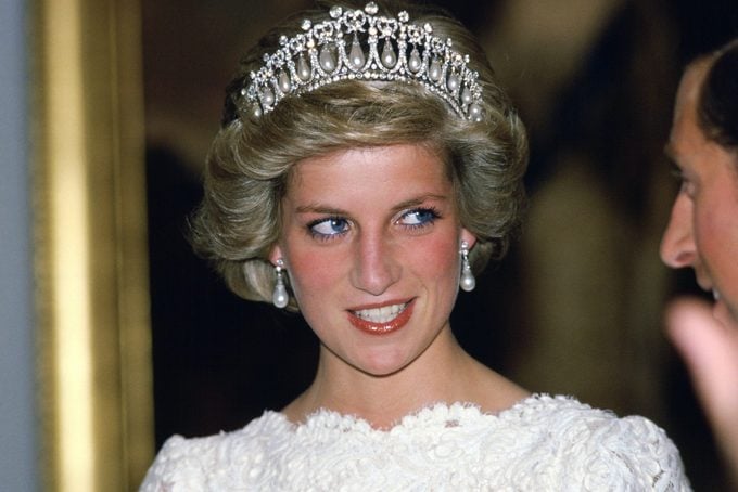 Diana, Princess Of Wales, wearing the Cambridge Lover's Knot tiara