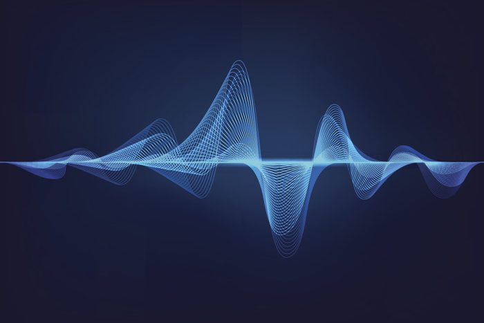 abstract sound wave of amazon alexa's voice
