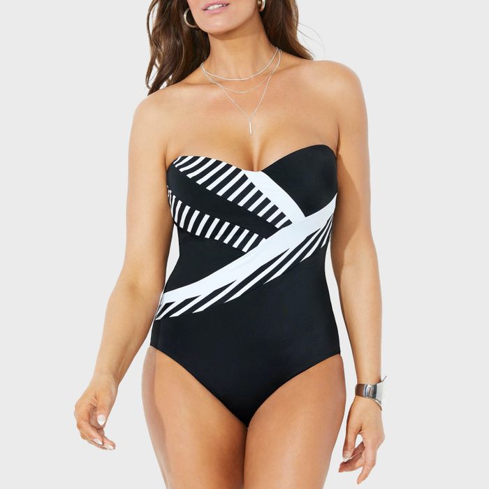 Swimsuits For All Spliced One Piece Swimsuit Ecomm