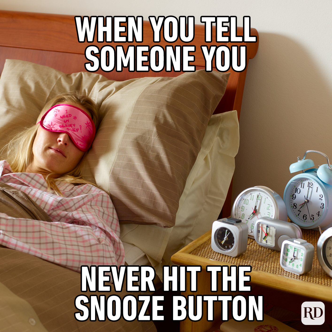 When You Tell Someone You Never Hit The Snooze Button